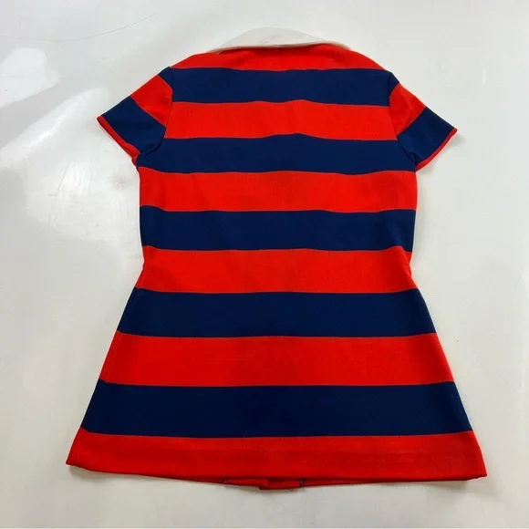 90s vintage women’s ted blue striped collar shirt S L77-3 - Picture 2 of 3